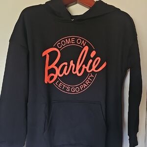 Barbie Black Hoodie with Red Logo Sweatshirt